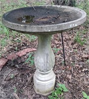 Vintage 1960's Concrete Bird Bath - Great Shape!