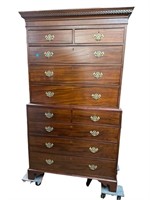 18TH CENT. MAHOGANY CHEST ON CHEST