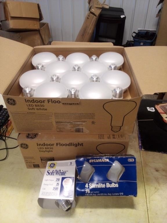 Lot of light bulbs includes two full 20 pack