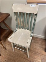 Vintage Wooden Plank Bottom Side Chair