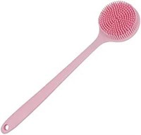 Silicone Back Scrubber Shower Brush, Pink