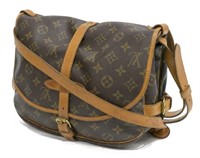 LOUIS VUITTON SAUMUR MONOGRAM CANVAS SHOULDER BAG