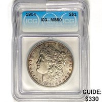 1904 Morgan Silver Dollar ICG MS60