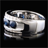 2.02ct Sapphire & 0.13ctw Diamond Ring in 14K WG