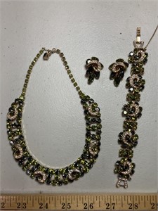 Vintage Weiss necklace, bracelet earrings