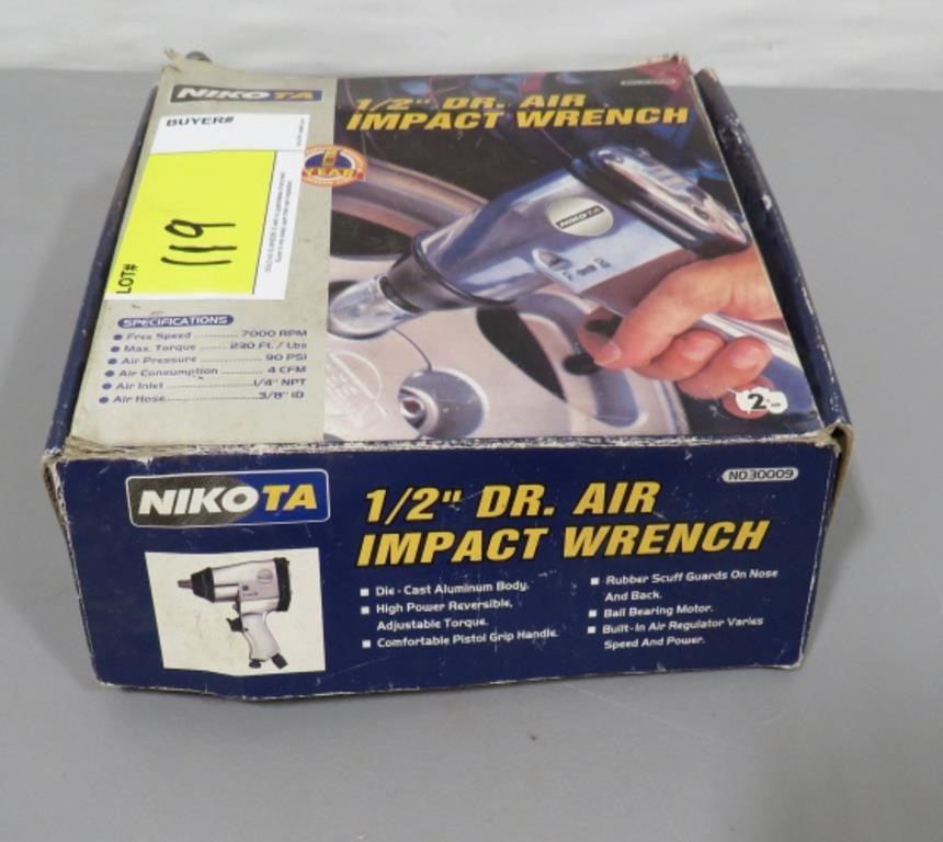 Nikota 1/2" Pneumatic Impact Wrench