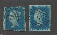 GREAT BRITAIN #4 (2) USED AVE-FINE