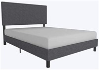 DHP Janford Upholstered Platform Bed Full, Gray