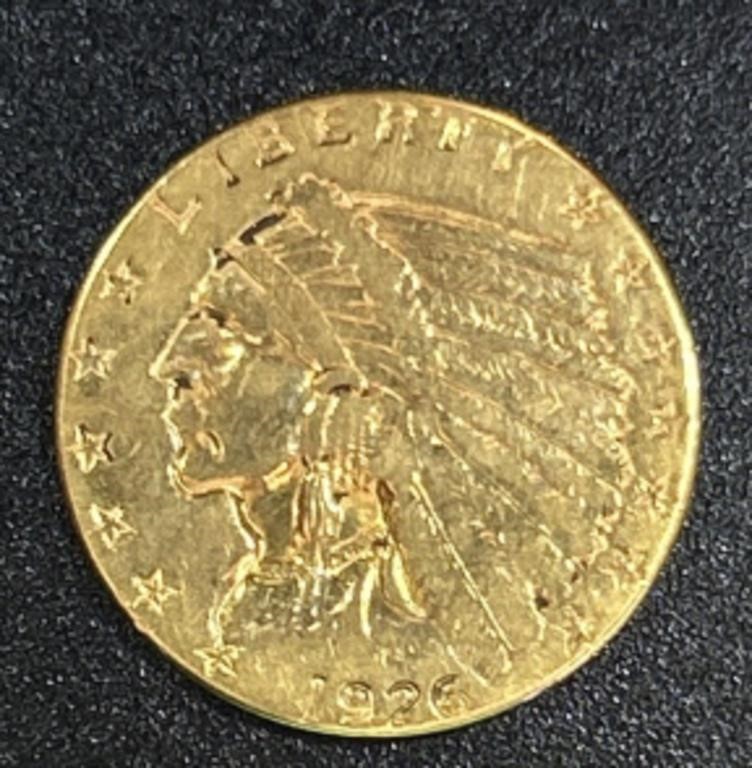 1926 US $2.50 Gold Indian Coin