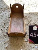 Wood Doll Bed 20"x10"W