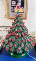 VINTAGE CERAMIC CHRISTMAS TREE W/ BASE