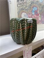 Green Ceramic Planter