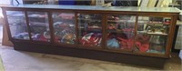 antique 12 foot showcase Contents NOT included