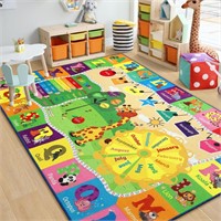 Chicrug Educational Kid Area Rug for Playroom