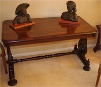 Good antique rosewood library table