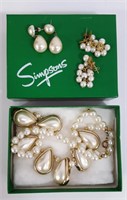 Vtg SIMPSONS Costume Jewellery Necklace, Earrings