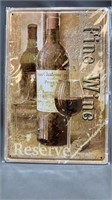 New Metal Sign Fine Wine