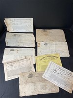1800s shipping receipts, freight & packaging