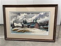W. Ralph Murray “Old Farm in January” Watercolor