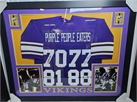 Purple People Eaters- Signed Framed Jersey-Alane