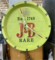 J & B ADVERTISEMENT LIGHTED WALL CLOCK