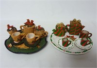 (2) Mini Christmas Tea Sets