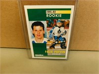 1991-92 Score Felix Potvin #345 Rookie Hockey Card
