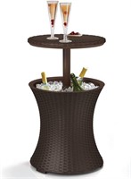 Keter Pacific Cool Bar Outdoor Patio Side Table