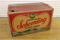 Schoenling beer box w/ bottles