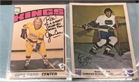 Autographs of hockey players