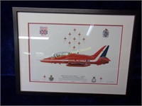 Framed Matted Royal Air Force Red Arrow Print