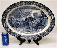 Liberty Blue Platter Declaration of Independence