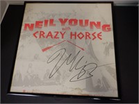 NEIL YOUNG SIGNED AUTO ALBUM COVER. 13X13