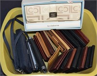 19 New Genuine Leather Men's Wallets + Extras