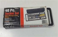 40 PC. Socket Set With Case