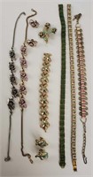 Vintage Mid-century Lot Of Enamel Jewelry