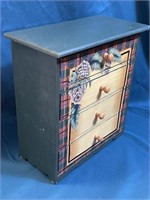 Super Cute Wooden Small Trinket Box w / Drawers