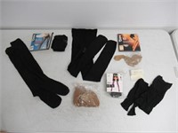 "As Is" Lot Of 7 Women's Tights, Black/Beige