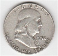 US 1952 D 90% Franklin 1/2 Dollar