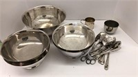 Silver plated bowls & kitchen items