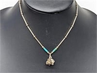 .925 Sterling Silver Turquoise Necklace