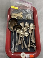 Tray Lot of Vtg Flatware and Watches