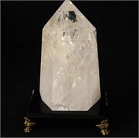 Brazilian Crystal Obelisk - 12' H Marble base