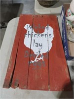 WICKED CHICKENS LAY DEVILED EGGS WOOD SIGN