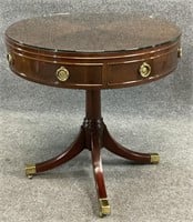 Baker Mahogany Drum Table