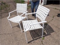 (2) Wooven Lawn Chairs