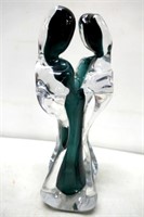 Hand Blown Art Glass Figurine 9 1/2"T