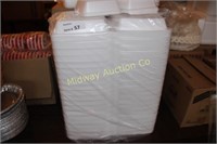 LOT OF FOAM HINGED TAKE OUT CONTAINERS