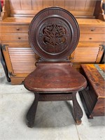 Heavily Carved Mahogany Chair