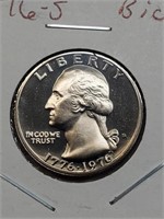 Bicentennial 1976-S Clad Proof Washington Quarter